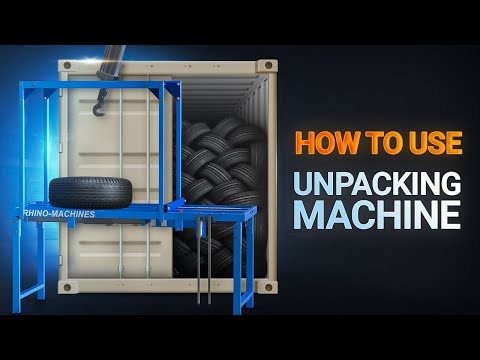 Machine à détripler les pneus – Comment décharger un container facilement ?