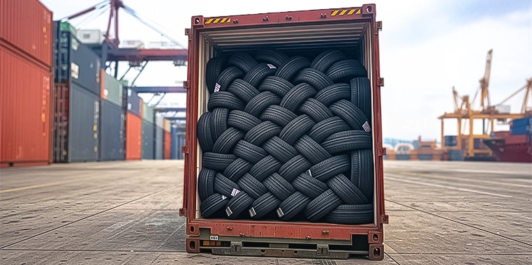 Container pour exporter pneus